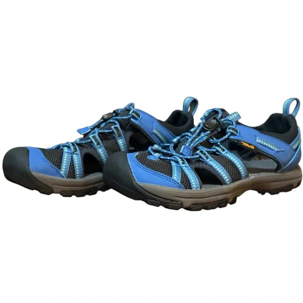 /Teva Hiking Slip on Sandals Black and Blue Sz 3